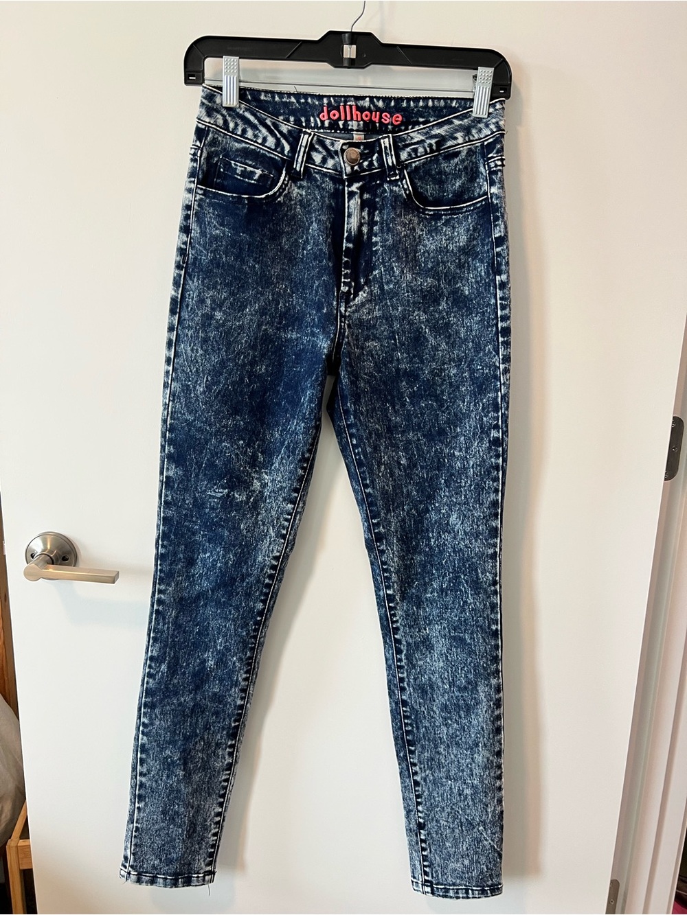 Dollhouse Dark Acid Wash Blue Skinny Jeans